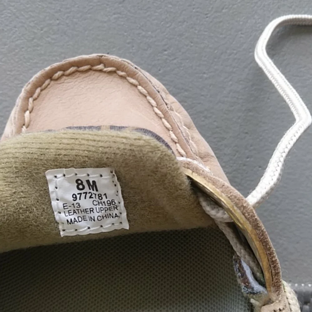 Sperry Neutral Zebra Print Top Siders Size 8